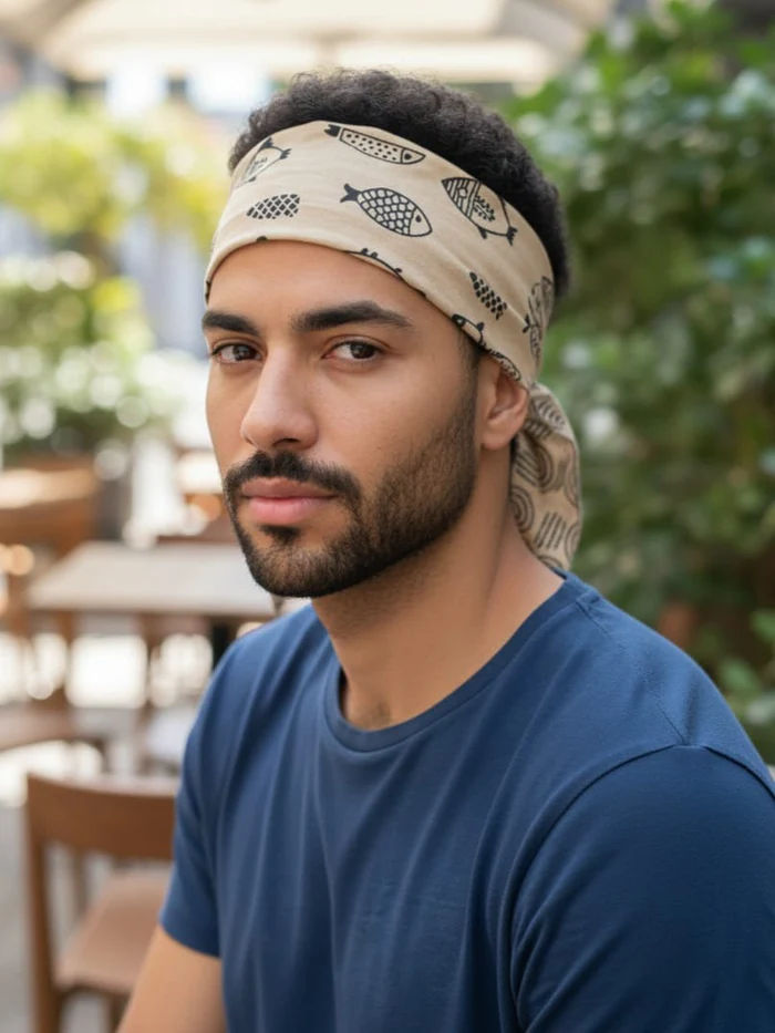 Boho Tribal Print Fish Bandana